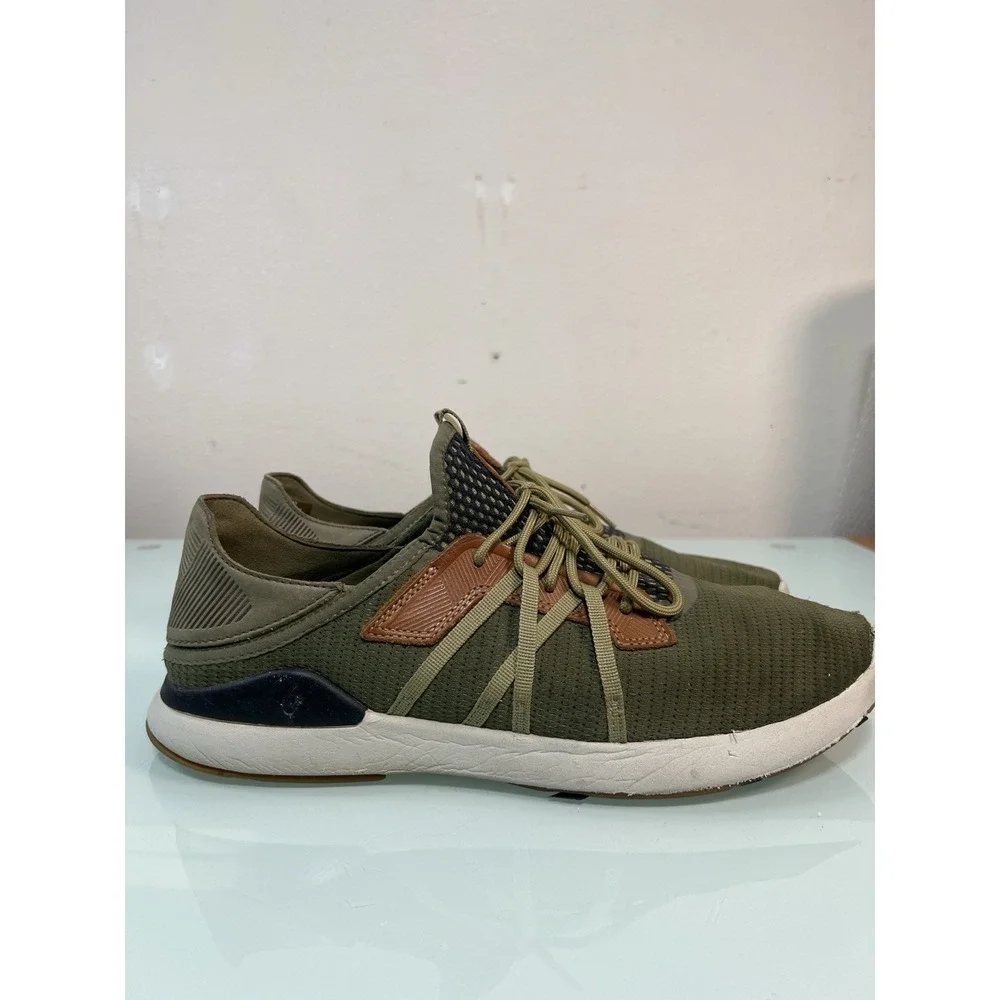 OluKai Mio‎ Li Men's 13 Olive Mesh Sneakers Comfort Casual Walking Shoes